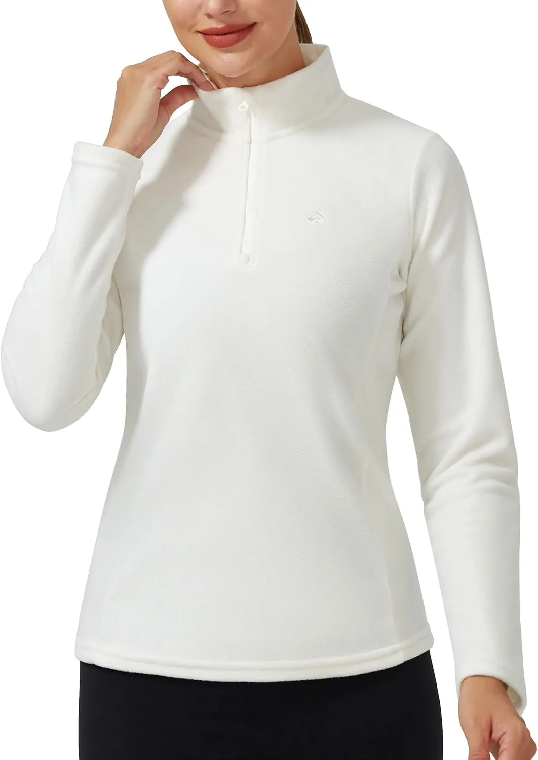 Pioneer Camp Women's Polar Fleece Quarter Zip Pullover Long Sleeve Lightweight Sweatshirt Thermal Athletic Base Layer Tops