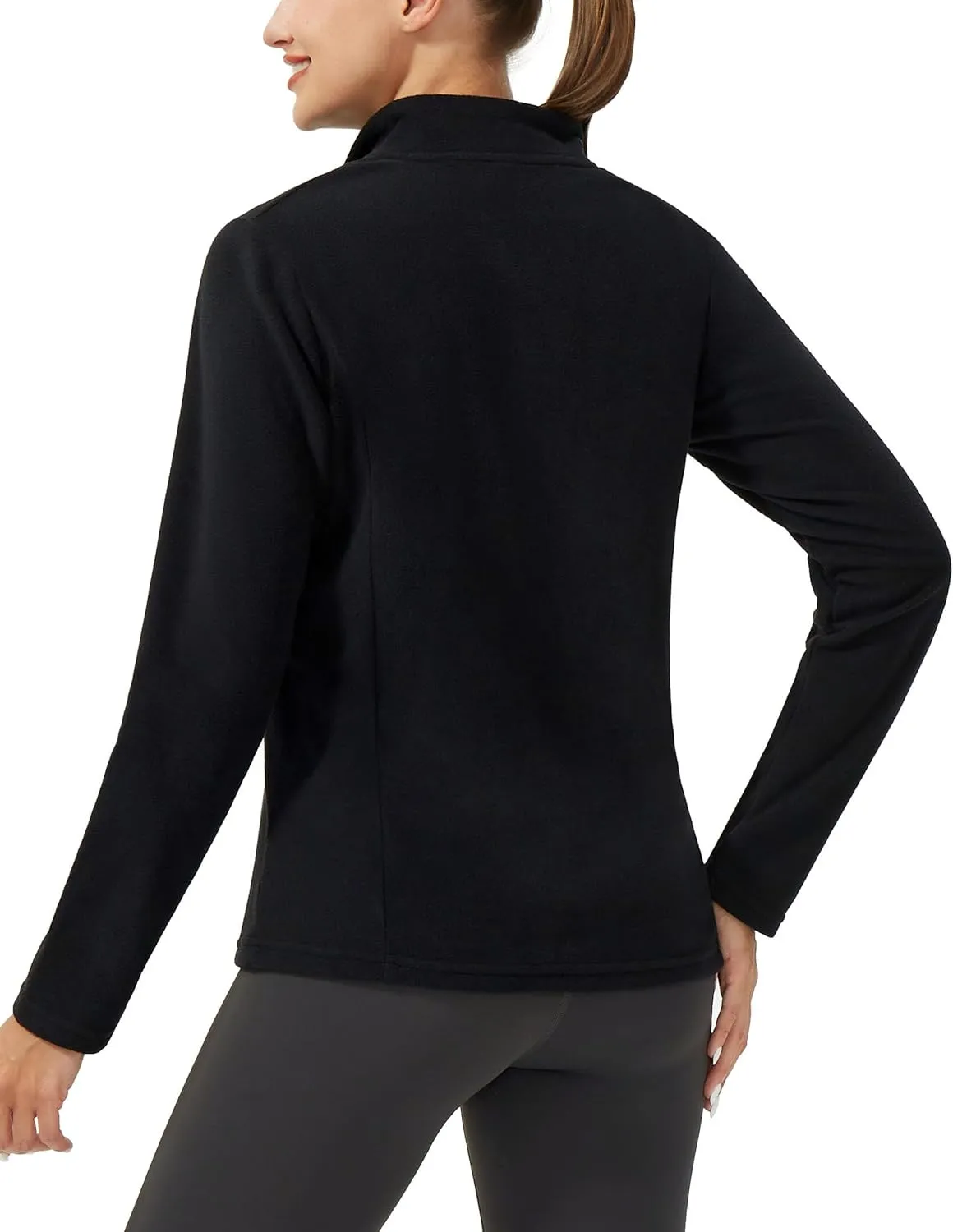 Pioneer Camp Women's Polar Fleece Quarter Zip Pullover Long Sleeve Lightweight Sweatshirt Thermal Athletic Base Layer Tops