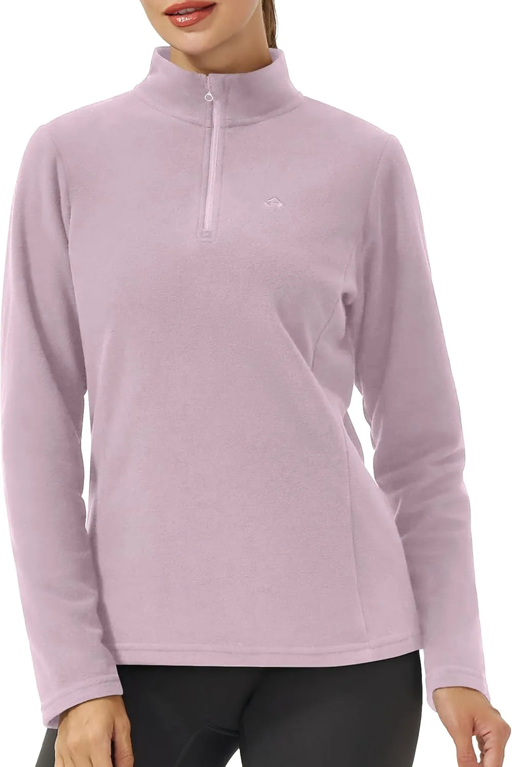 Pioneer Camp Women's Polar Fleece Quarter Zip Pullover Long Sleeve Lightweight Sweatshirt Thermal Athletic Base Layer Tops