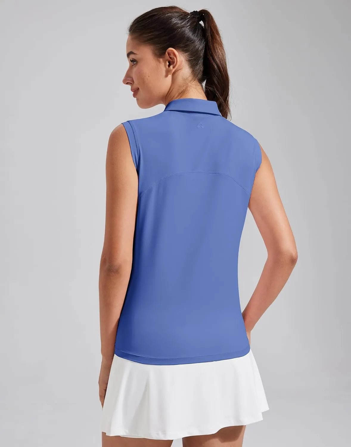 Pioneer Camp Women's Sleeveless Golf Polo Shirts Quarter Zip Up Elastic Quick Dry Lightweight Pickleball Tennis Summer Tops