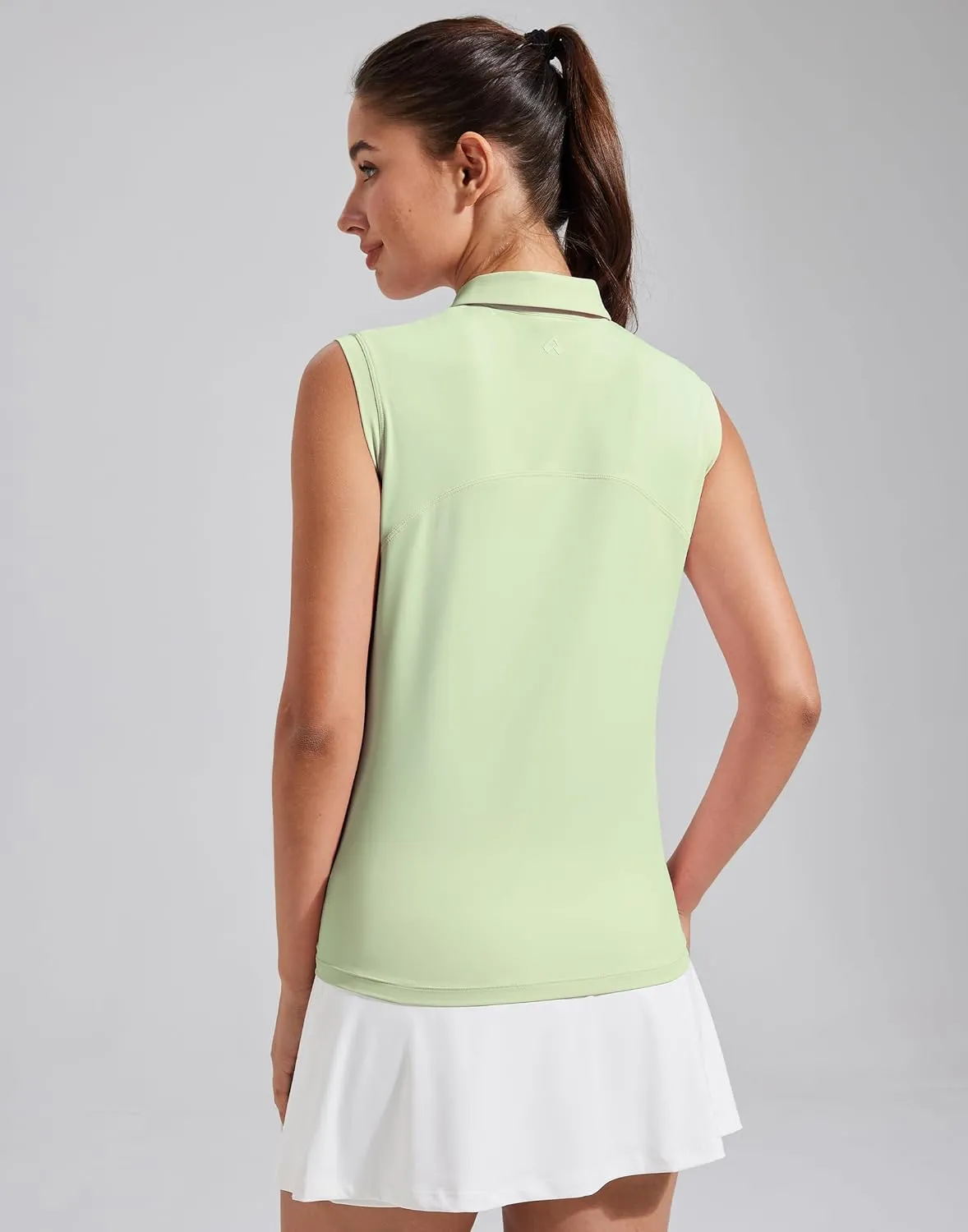 Pioneer Camp Women's Sleeveless Golf Polo Shirts Quarter Zip Up Elastic Quick Dry Lightweight Pickleball Tennis Summer Tops
