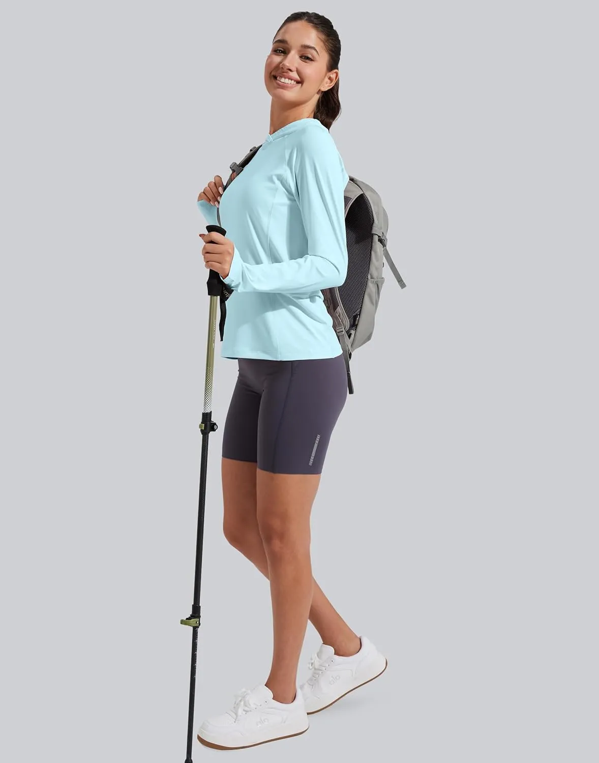 Pioneer Camp Womens UPF 50  Sun Protection Hoodie Shirt with Pockets Long Sleeve Fishing Hiking Outdoor UV Shirts Lightweight