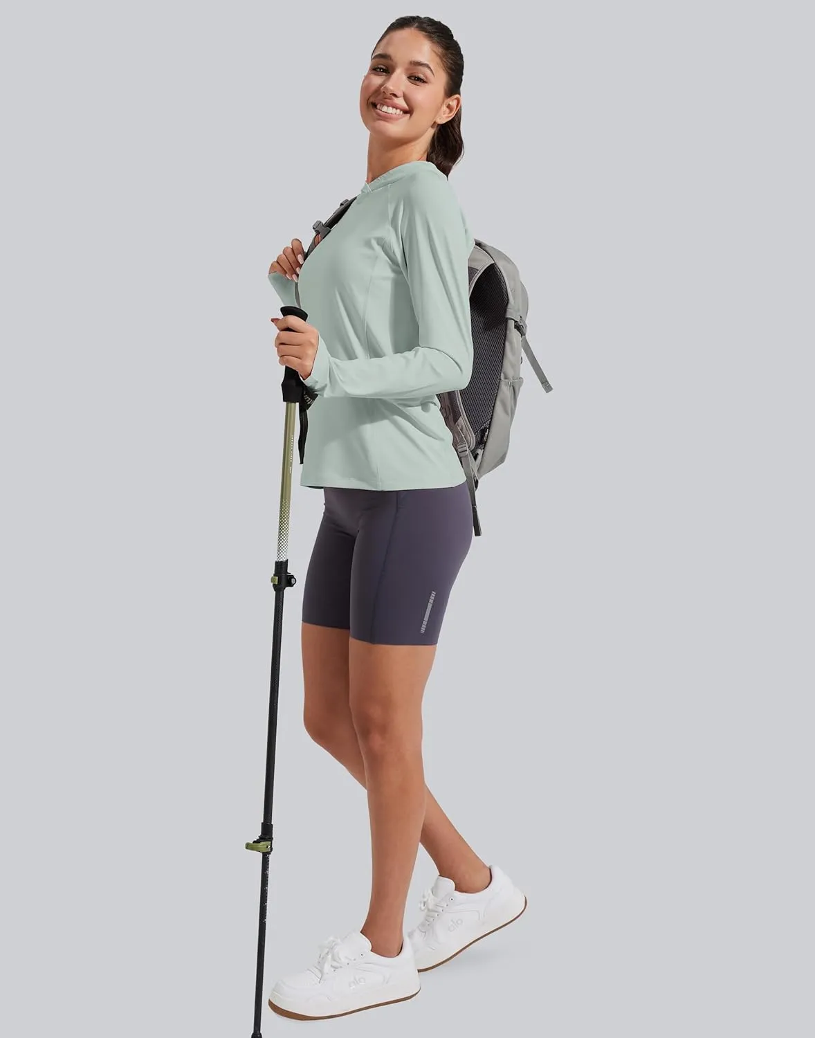 Pioneer Camp Womens UPF 50  Sun Protection Hoodie Shirt with Pockets Long Sleeve Fishing Hiking Outdoor UV Shirts Lightweight