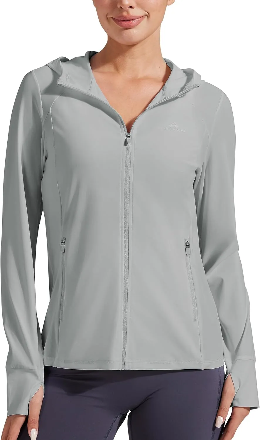Pioneer Camp Women's UPF 50  UV Sun Protection Jacket Hooded SPF Cooling Sun Shirt Lightweight Hiking Fishing Summer Clothing