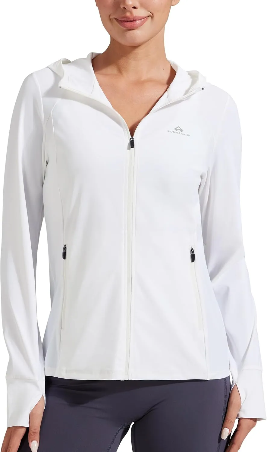 Pioneer Camp Women's UPF 50  UV Sun Protection Jacket Hooded SPF Cooling Sun Shirt Lightweight Hiking Fishing Summer Clothing
