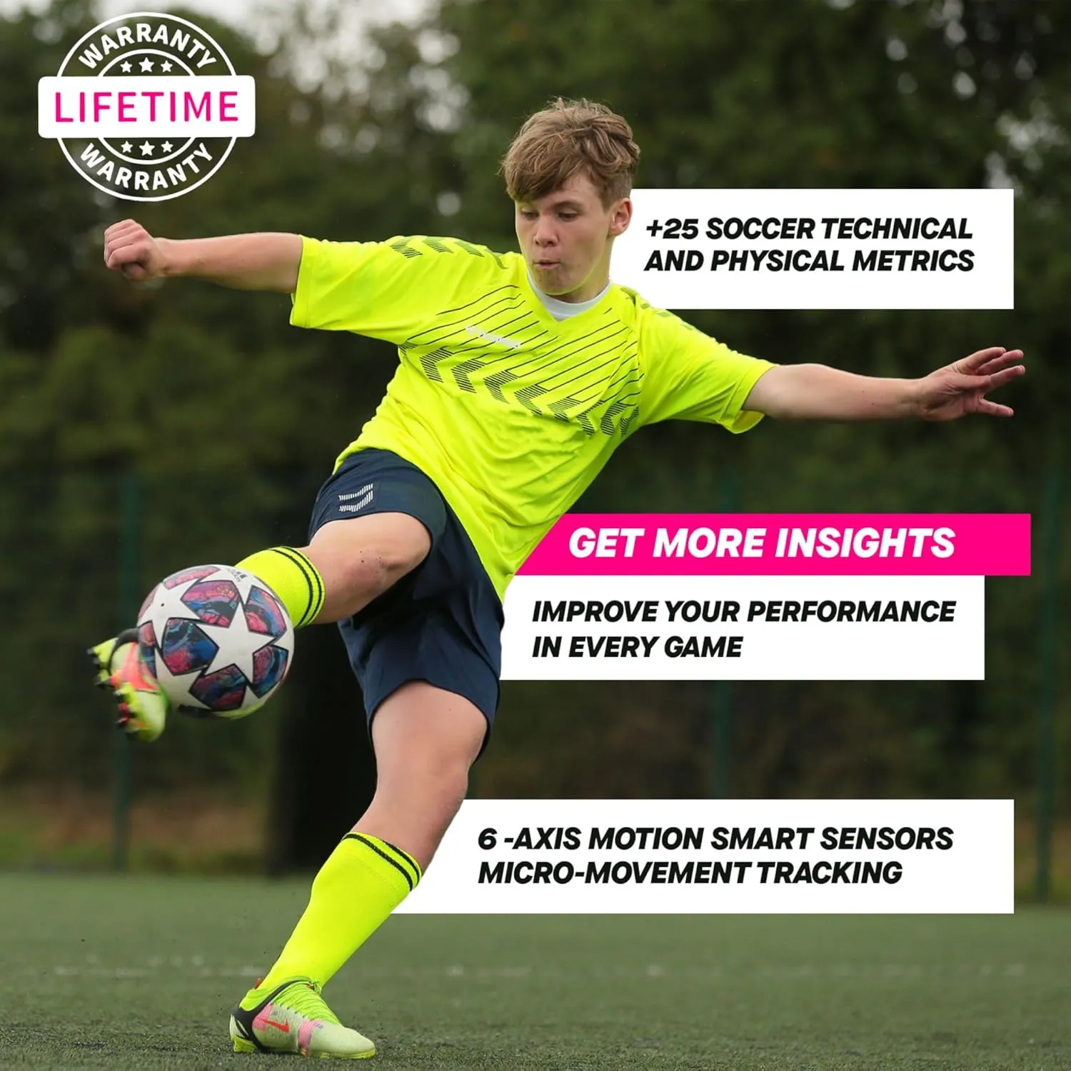 Playermaker 2.0 Smart Soccer Tracker for Cleats, 25  Technical & Physical Soccer Training Metrics, 12 Month Access to Playermaker Technology App Included, Next-Level Precision Beyond GPS Trackers