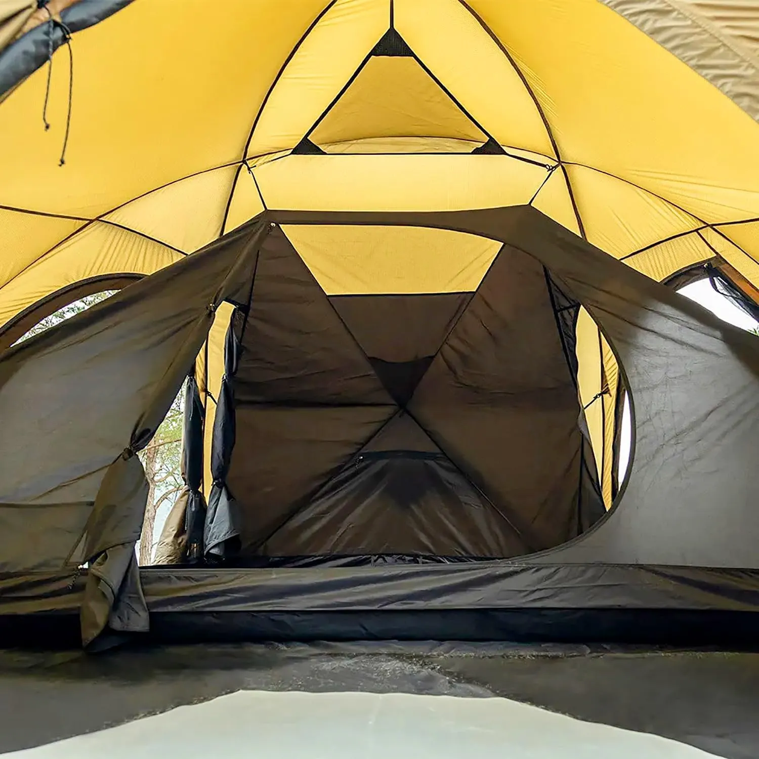POMOLY Inner Tent for Dome X6 Series, Black Mesh Half Inner Tent for Tent Accessories