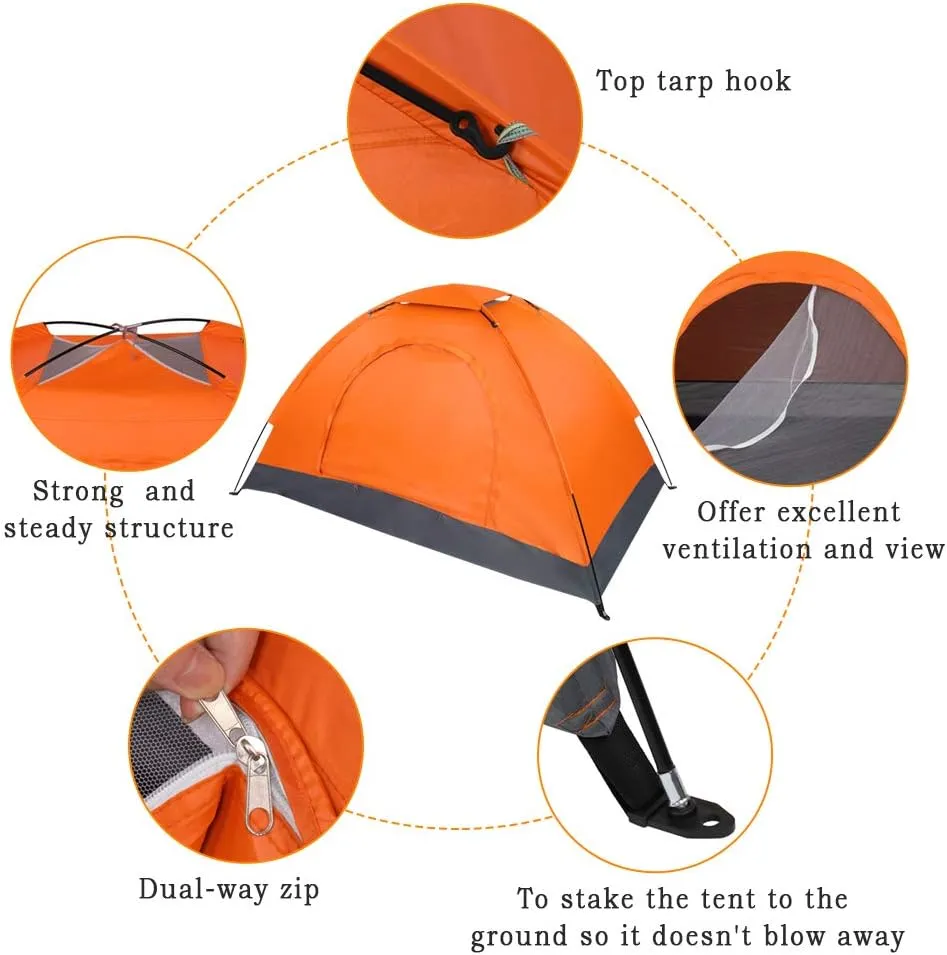 Pop Up Tents for Camping,Waterproof Camping Dome Tent with Shelters, Family Dome Instant Tent with Carry Bag for Backpacking, Trip, Hiking, Outing