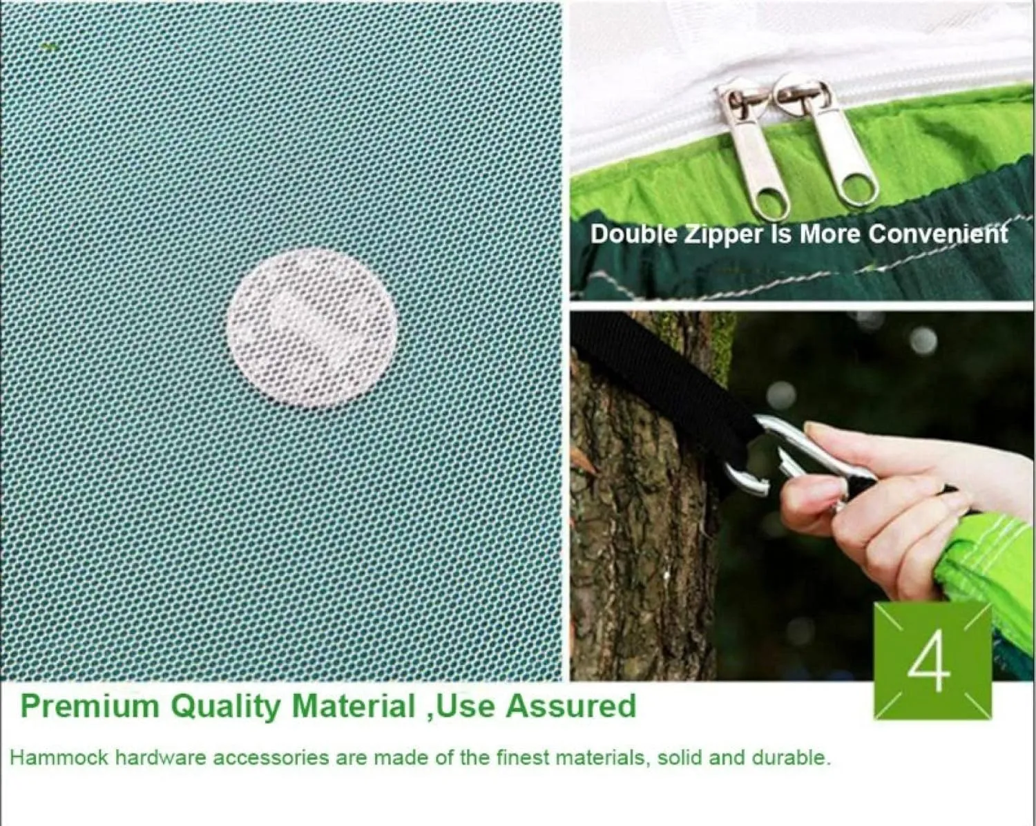 Portable Camping Hammock Lightweight and Tent Awning Rain Fly Tarp Waterproof Mosquito Net Hammock Canopy 210T Nylon Hammocks Blueandgreen