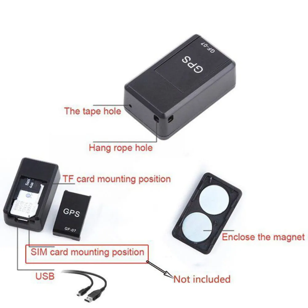 Portable Magnetic GPS Locator Anti-lost Recording Global Tracking Device