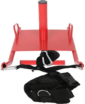 Power Speed Sled w/Harness&Padded Weighted Drag Sport Training Running Football Sled for Fitness Strength Training and Athletic Exercise
