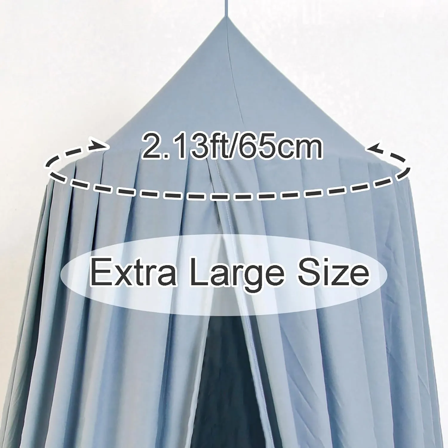 Princess Bed Canopy for Girls, Extra Large Hanging Canopy for Bed, Dreamy Play Tent for Girls Room Bedroom Decoration, Breathable Canopy Bed Curtain for Children Reading Nook - Pale Blue
