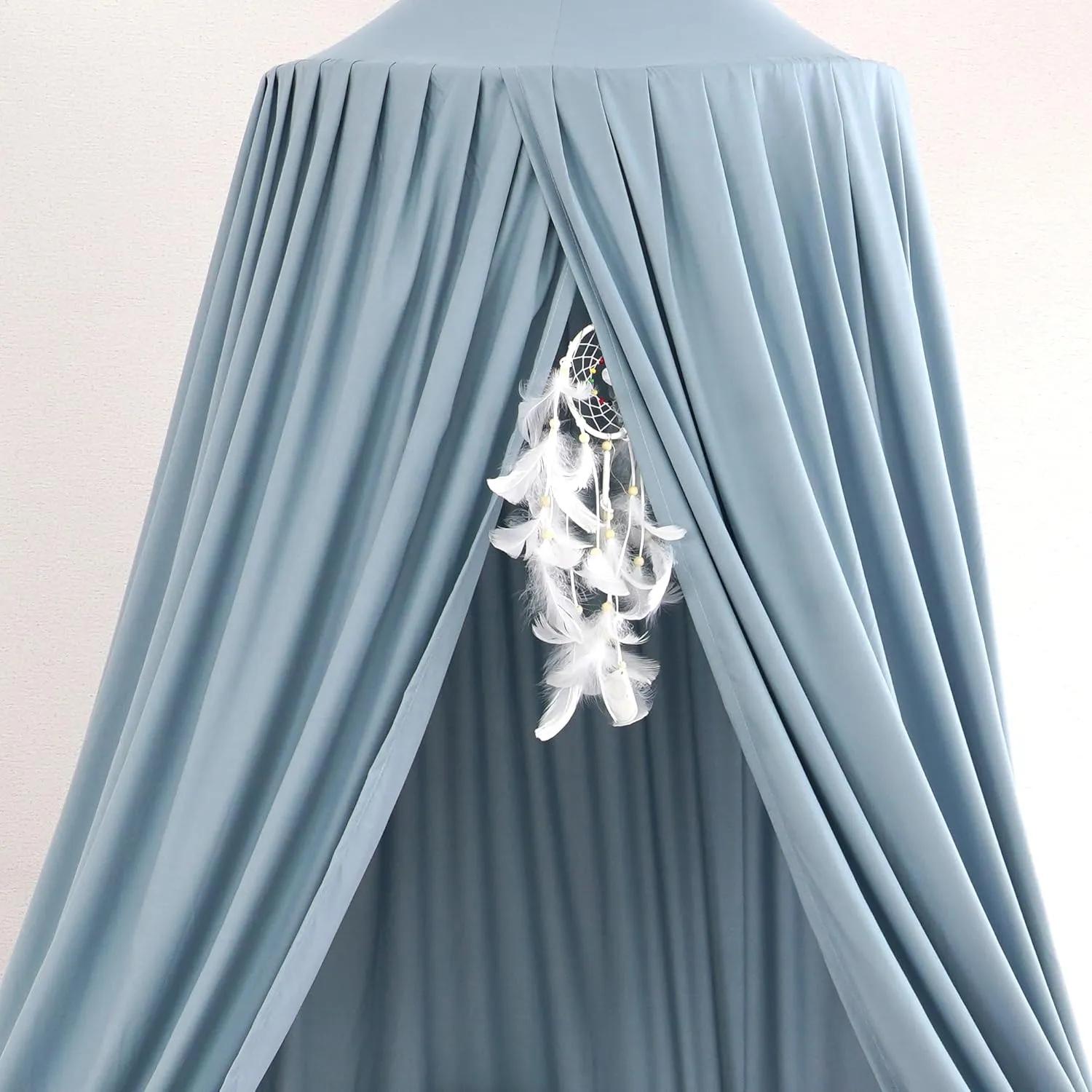Princess Bed Canopy for Girls, Extra Large Hanging Canopy for Bed, Dreamy Play Tent for Girls Room Bedroom Decoration, Breathable Canopy Bed Curtain for Children Reading Nook - Pale Blue