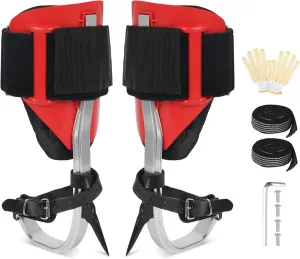 Professional Tree Climbing Spikes Kit - Upgrade Adjustable Climbing Step Gear, for Tree Fruit Picking Climbers, Logging, Hunting Observation
