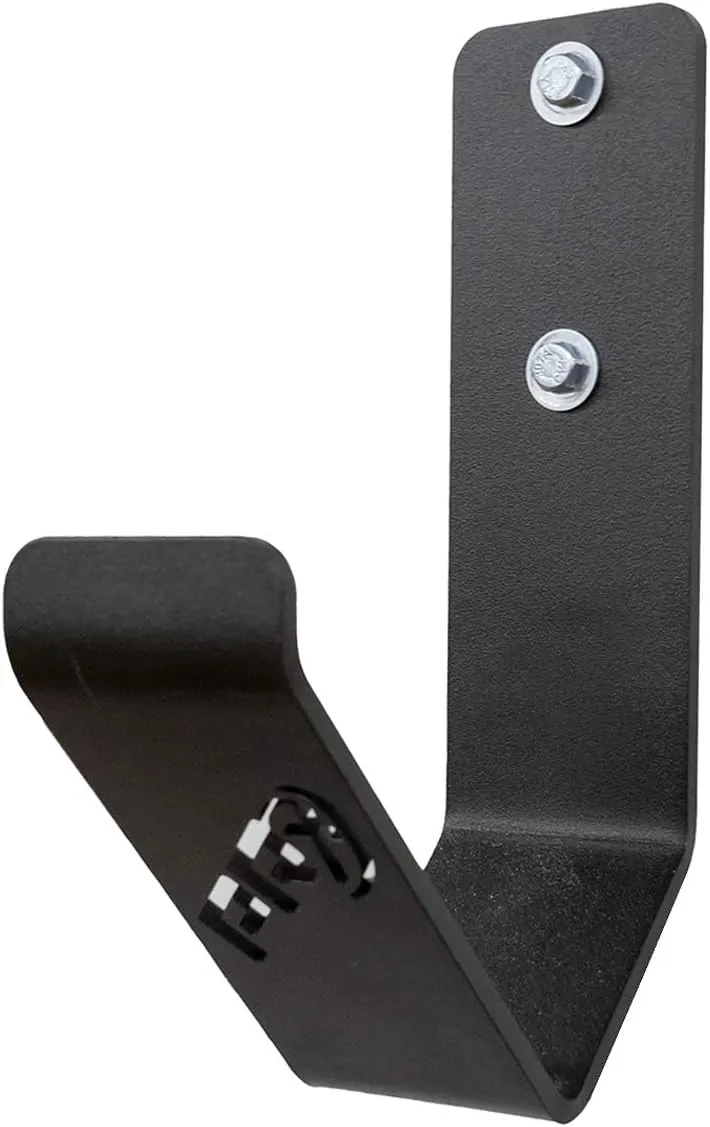PRx Performance Exercise Rope Storage Hook, USA MADE Wall Mounted Battle Rope Holder, Home or Commercial Gym Accessory, Heavy Duty Steel, Black Powder Coated