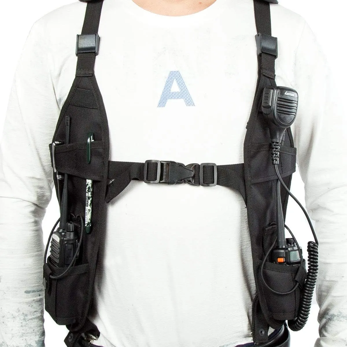 Radio Shoulder Harness Holster Chest Holder Universal Vest Rig for Police Firefighter Two Way Radio Search Rescue Essentials