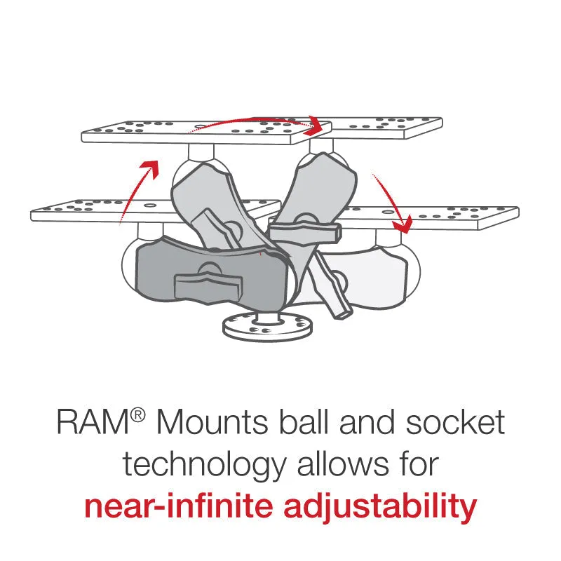 RAM Universal Marine Electronic Mount - C Size Short