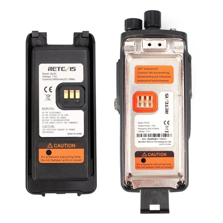RETEVIS RT83 10W 400-470MHz 1024CHS Waterproof DMR Digital Dual Time Two Way Radio Walkie Talkie, GPS Version, RT83, GPS Version