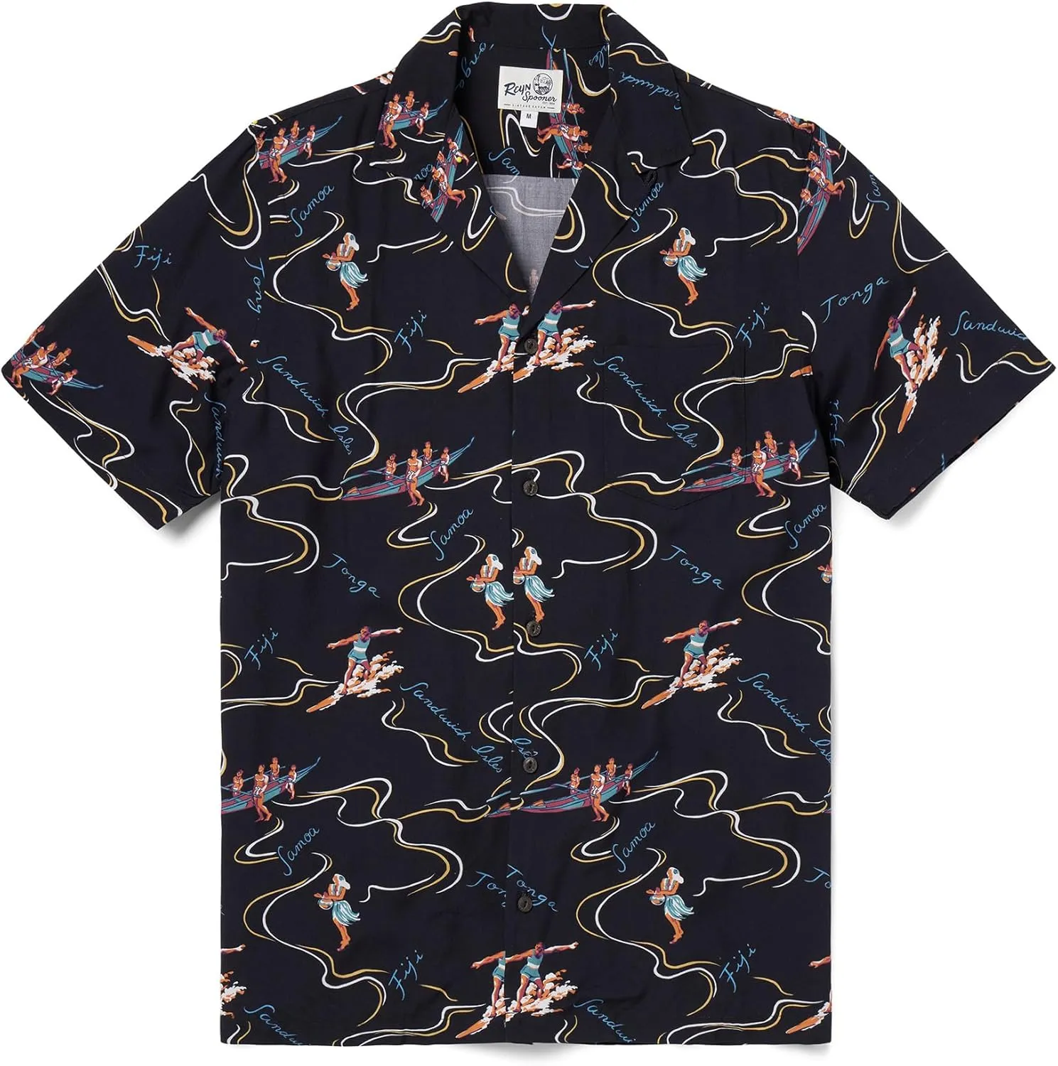 Reyn Spooner Rayon Hawaiian Aloha Camp Shirt