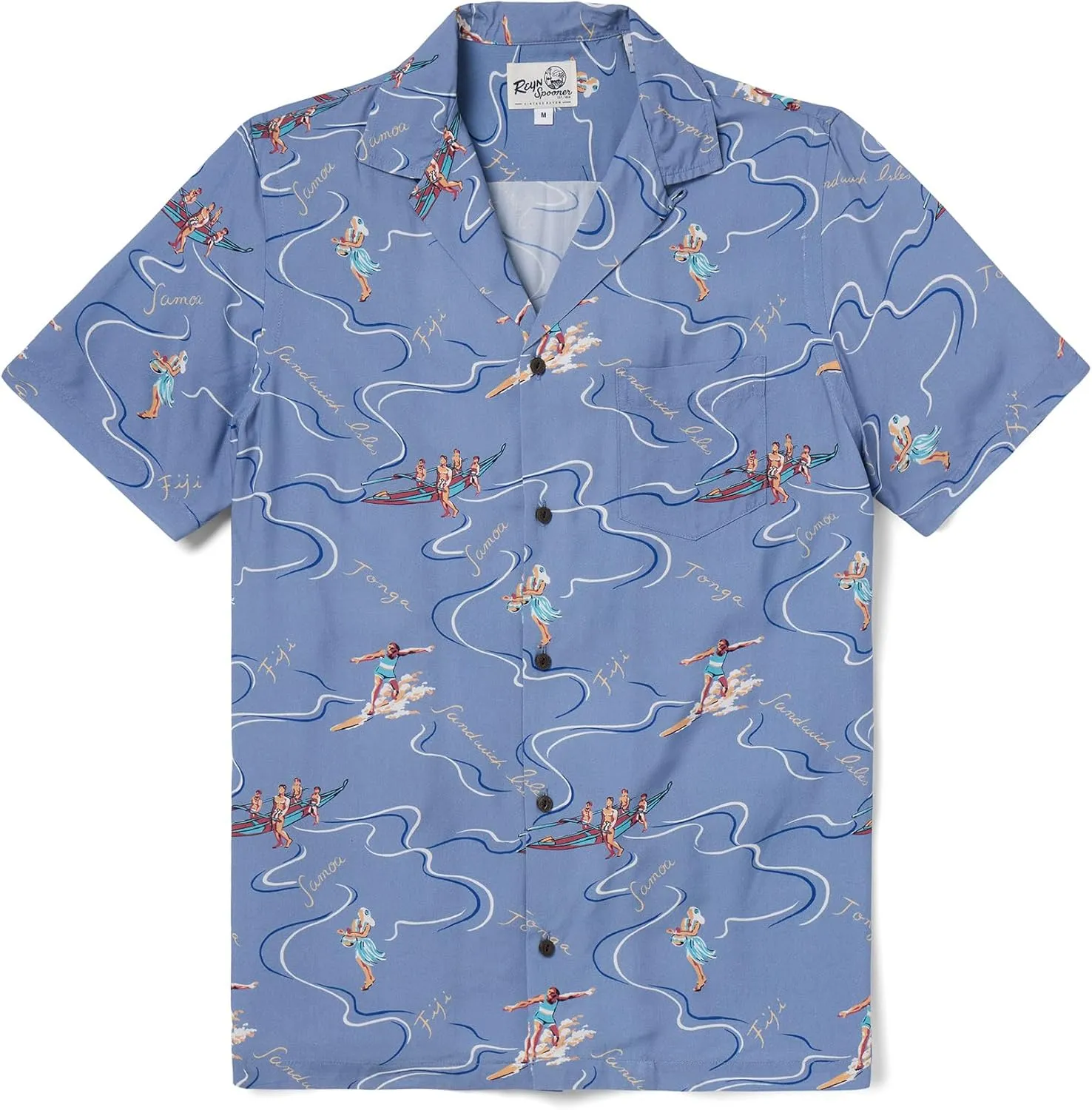 Reyn Spooner Rayon Hawaiian Aloha Camp Shirt