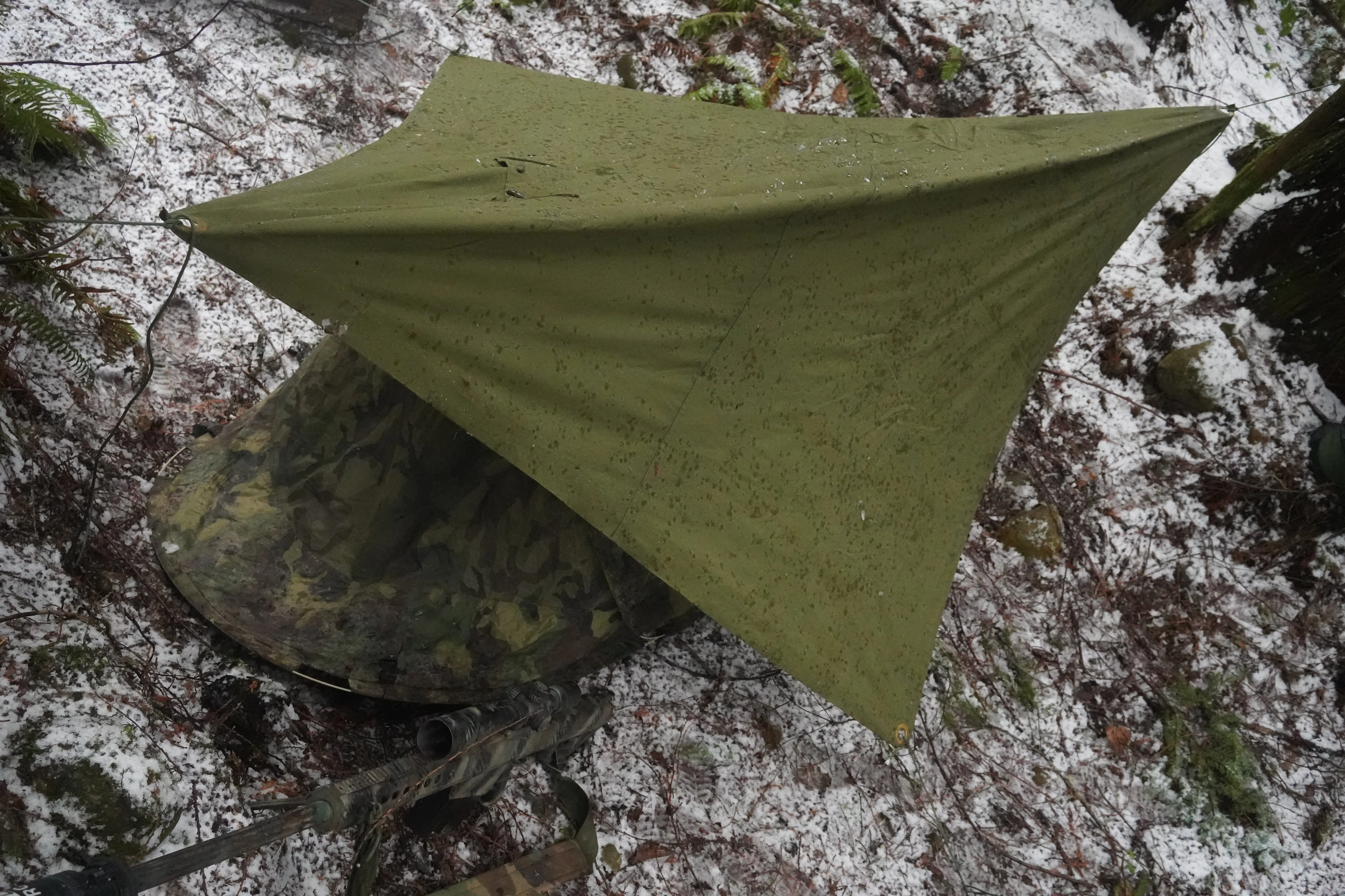 Romanian Military Canvas Half Shelter/Cape/Tarp