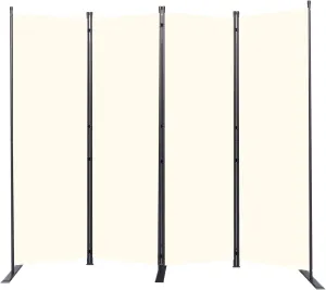 Room Divider 6FT Portable Room Dividers and Folding Privacy Screens, 88'' W Fabric Divider for Room Separation, 4 Panel Partition Room Dividers Freestanding Wall Divider Screen for Dorm Studio Office