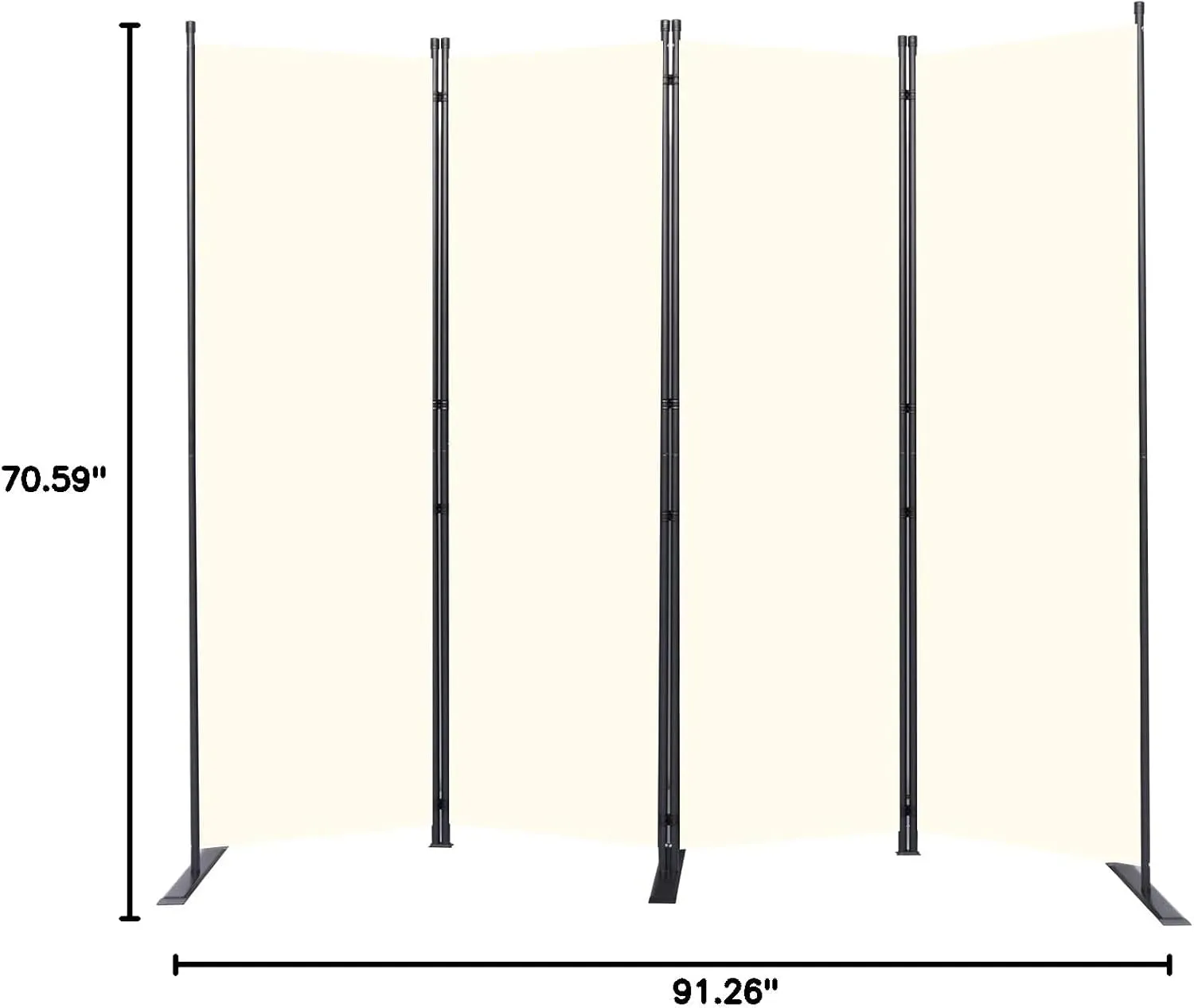 Room Divider 6FT Portable Room Dividers and Folding Privacy Screens, 88'' W Fabric Divider for Room Separation, 4 Panel Partition Room Dividers Freestanding Wall Divider Screen for Dorm Studio Office