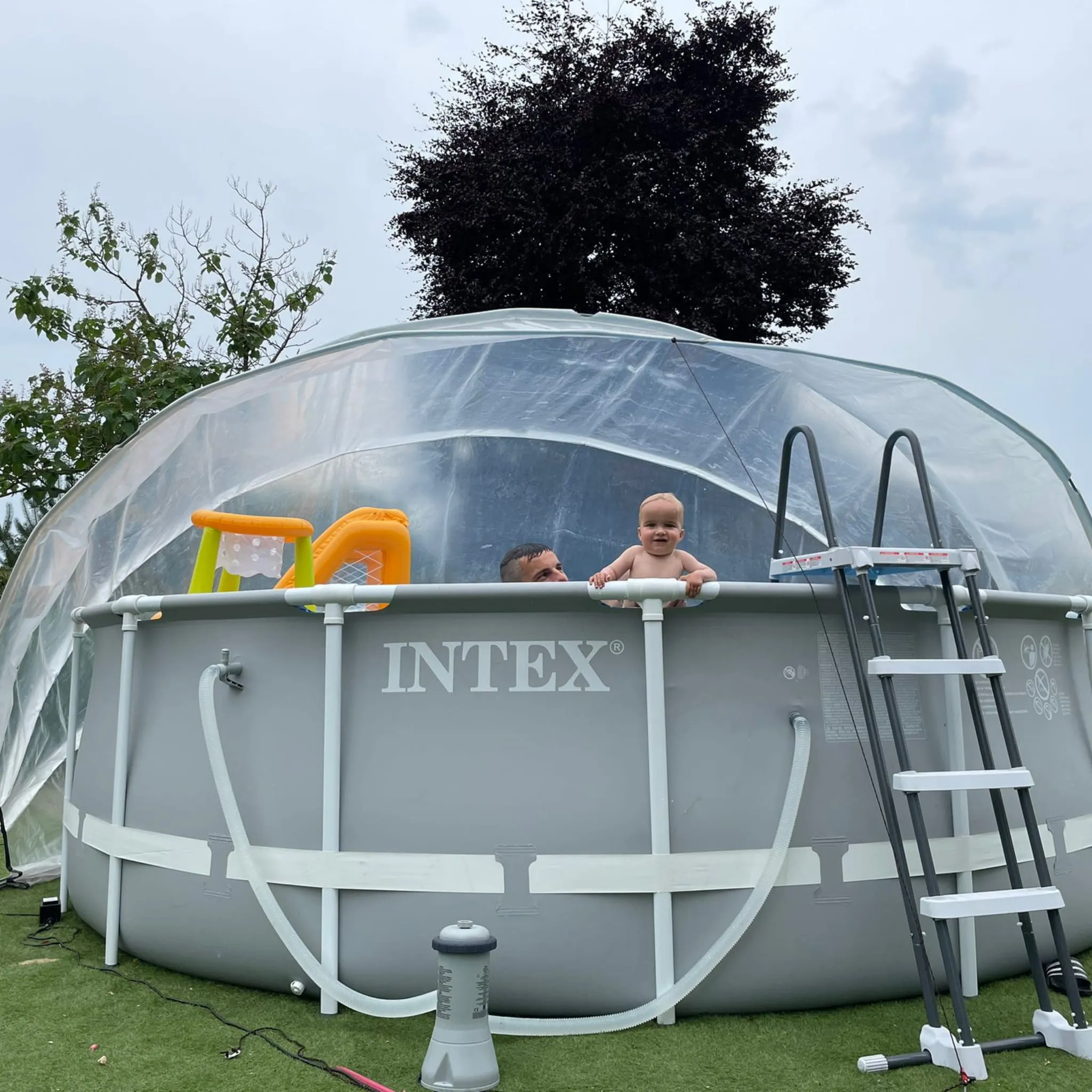 Round Pool Dome (Size L - ø 17.7 ft.)