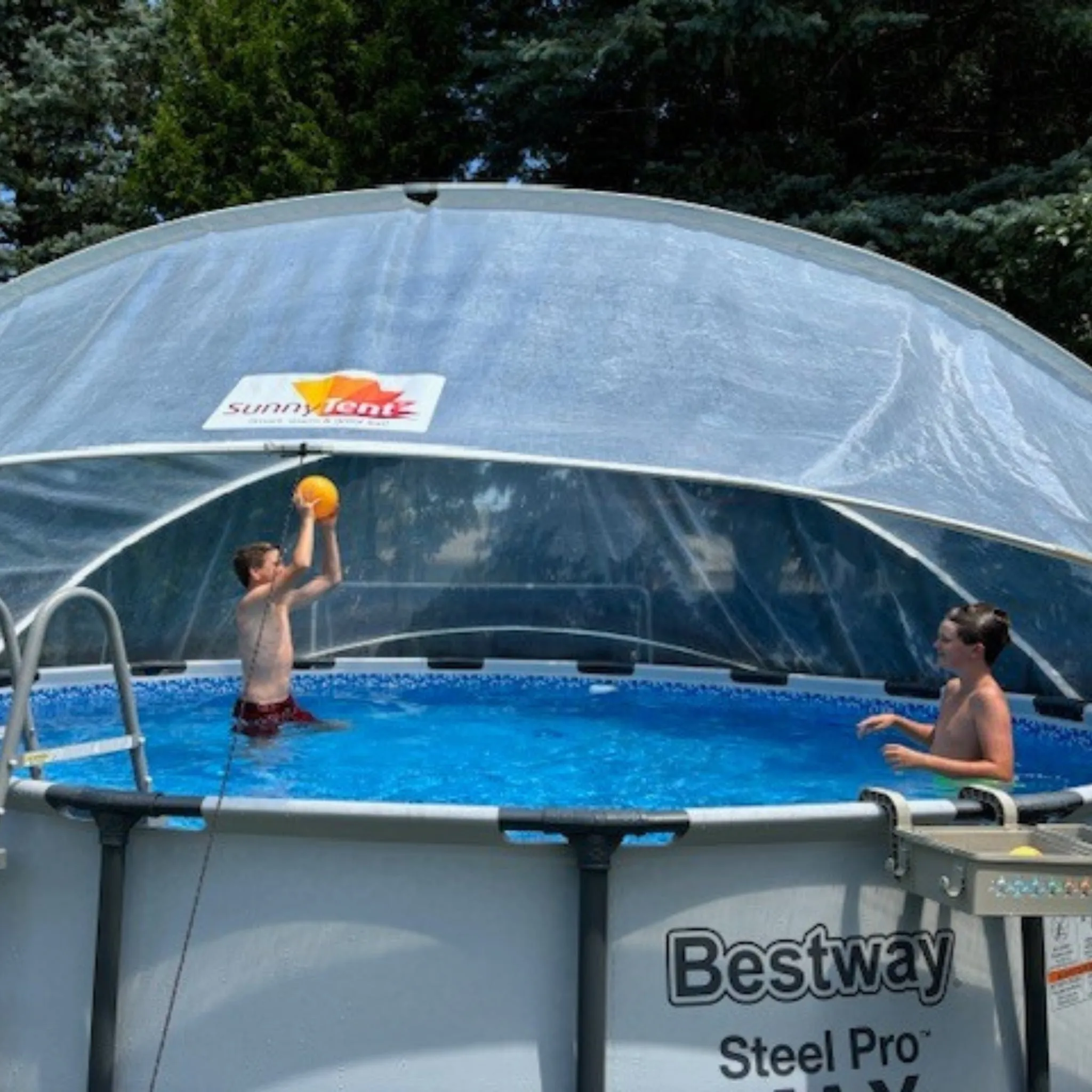 Round Pool Dome (Size L  - ø 19.4 ft.)
