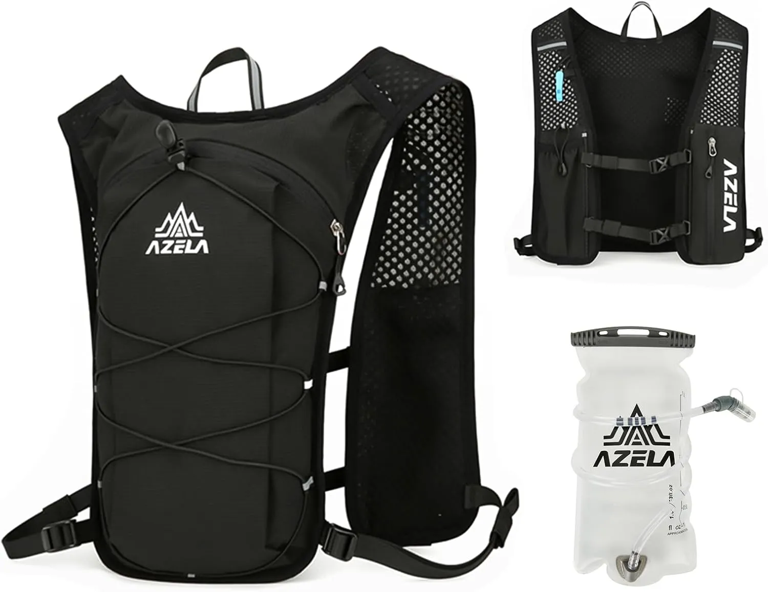 Running Hydration Vest Backpack, Running Vest Pack with 2L Water Bladder, Lightweight Hydration Pack for Hiking Trail Running Cycling Race Marathon for Women Men
