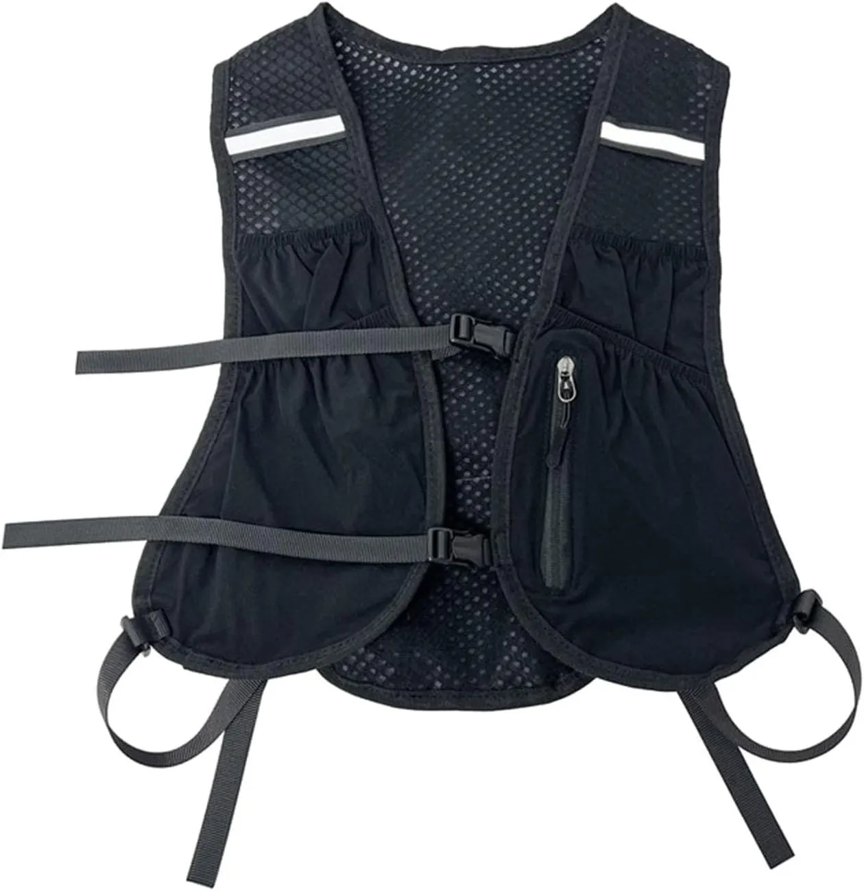 Running Vest Pack Running Backpack Reflective Strips Lightweight Breathable Hydration Vest for Night Walking Outdoor Sports