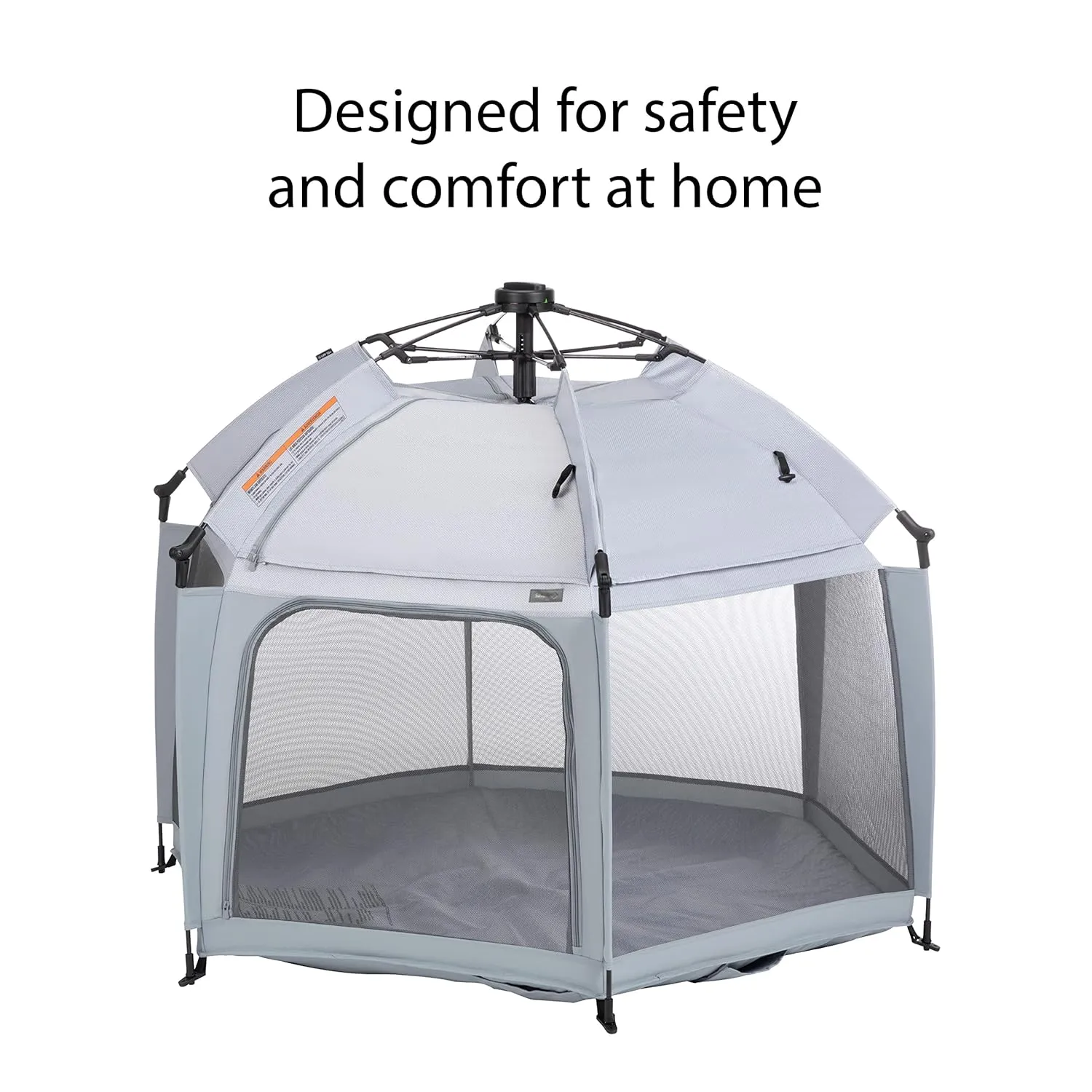 Safety 1st InstaPop Dome Play Yard, Compact design makes it easy to pop open and closed, High Street