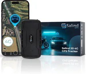 SALIND GPS Magnetic, up to 180 Days Battery - Car GPS Tracker for Vehicles, Motorcycles & Trucks, Car Tracker Device with Strong Built-in Magnet, Robust & Splash Proof - Real Time Car Tracking Device