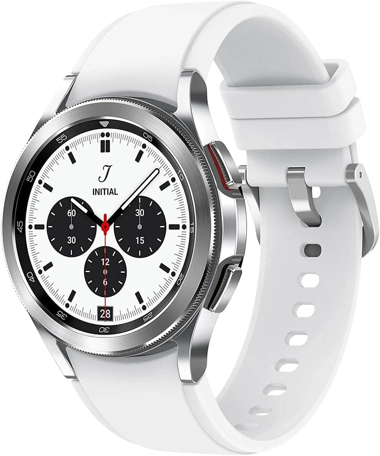 SAMSUNG Galaxy Watch 4 Classic 42mm Smartwatch with ECG Monitor Tracker for Health, Fitness, Running, Sleep Cycles, GPS Fall Detection, Bluetooth, US Version, Silver