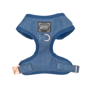Sassy Woof Adjustable Harness - Denim