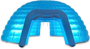 SAYOK 26.25ft Inflatable Igloo Dome Tent with Air Blower, Outdoor Dome Event Tent Inflatable Marquee Lighting Tent for Club Party Wedding Show Event Exhibition