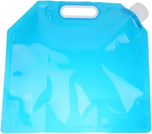 SBTRKT 5L PE Water Bag for Portable Folding Water Storage Lifting Bag for Camping Hiking Survival Hydration Storage Bladder 30 * 32.5cm (Color : Blue)