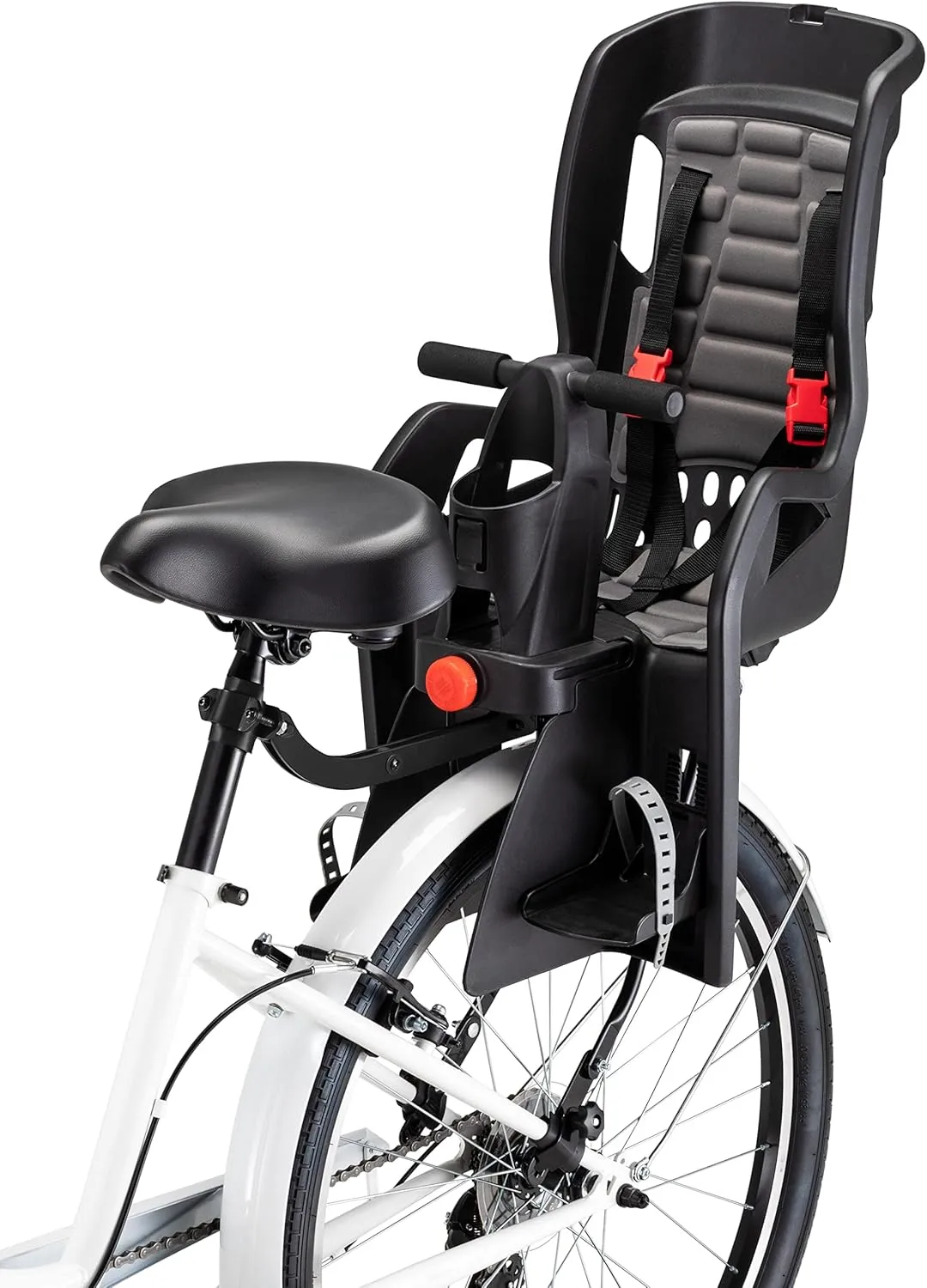 Schwinn Deluxe and Ovation Bike Child Carrier, Rear Mounted Bike Seat Compatible with Most Adult Bike, Seats One Child, Ages 1 Year and Up, Max. Weight 40 lbs., Baby Bike Seat