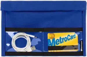 Silent Pocket SLNT Quick Access Smartphone Faraday Bag Technology - Weatherproof Signal Blocking Nylon, Device Shielding for Tablets for Travel, Privacy & Anti-Hacking (Royal Blue, Large)