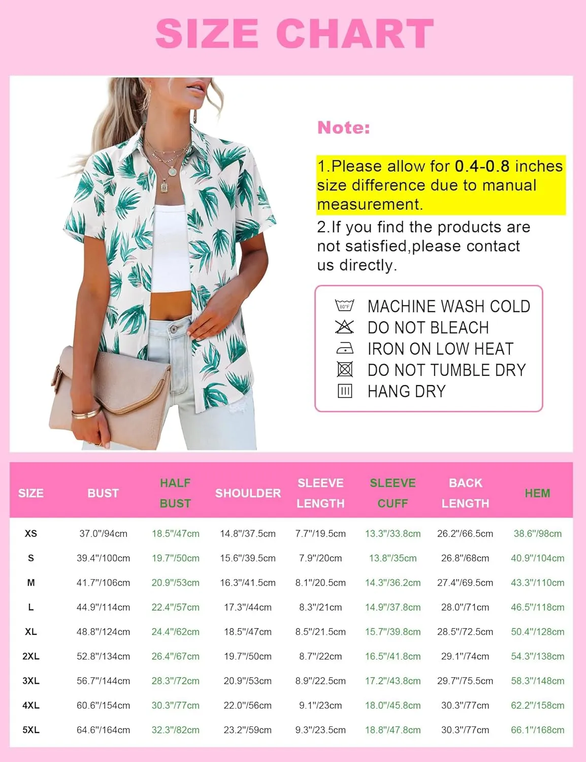 siliteelon Womens Short Sleeve Button Down Shirts Hawaiian Tropical Floral Printed Casual Camp Shirts Blouse Summer Tops