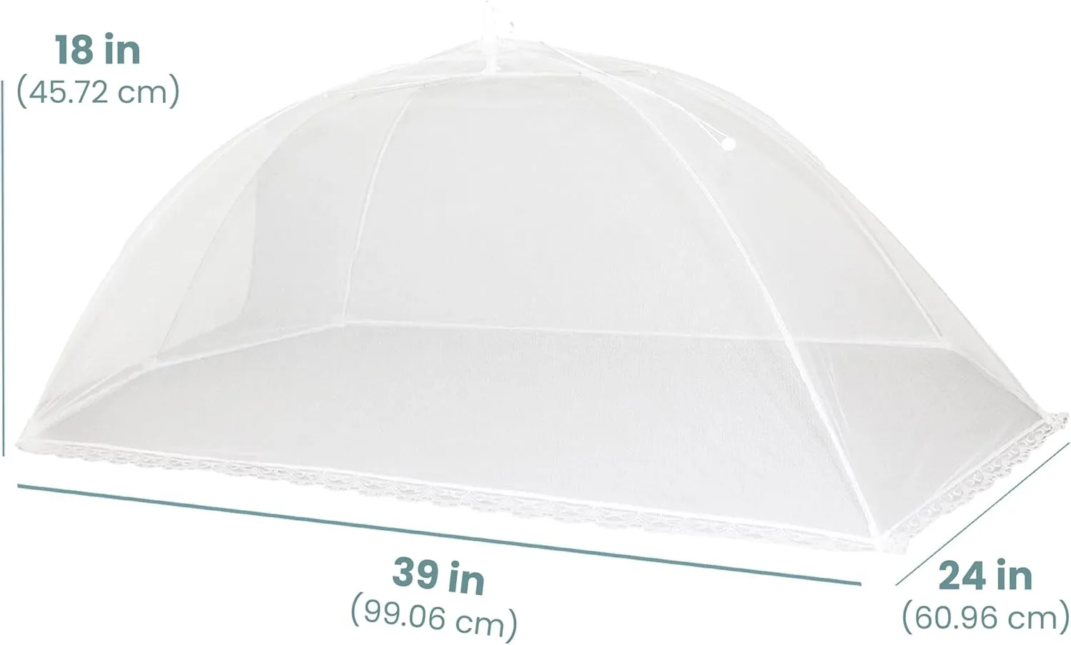 Simply Genius 2 Pack Extra Large Reusable and Collapsible Food Tents - 39x24 Pop Up Food Covers for Outdoors, Picnic Supplies, Outdoor Entertaining, and Outdoor Party