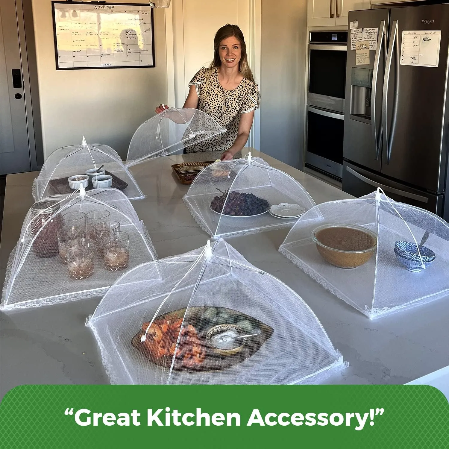 Simply Genius 2 Pack Extra Large Reusable and Collapsible Food Tents - 39x24 Pop Up Food Covers for Outdoors, Picnic Supplies, Outdoor Entertaining, and Outdoor Party