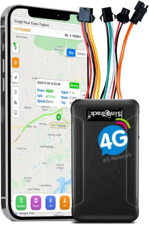 SinoTrack 4G GPS Tracker for Vehicles, ST-906L GPS Tracker Locator Real-Time Location Tracking Device with Voice Monitor Car Motorcycle GPS Device for Truck Taxi with No Monthly fee Platform