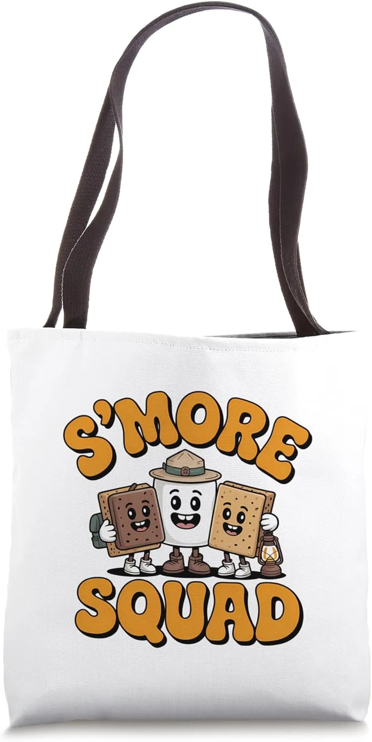 S’more Squad Cute Matching Camping Tote Bag