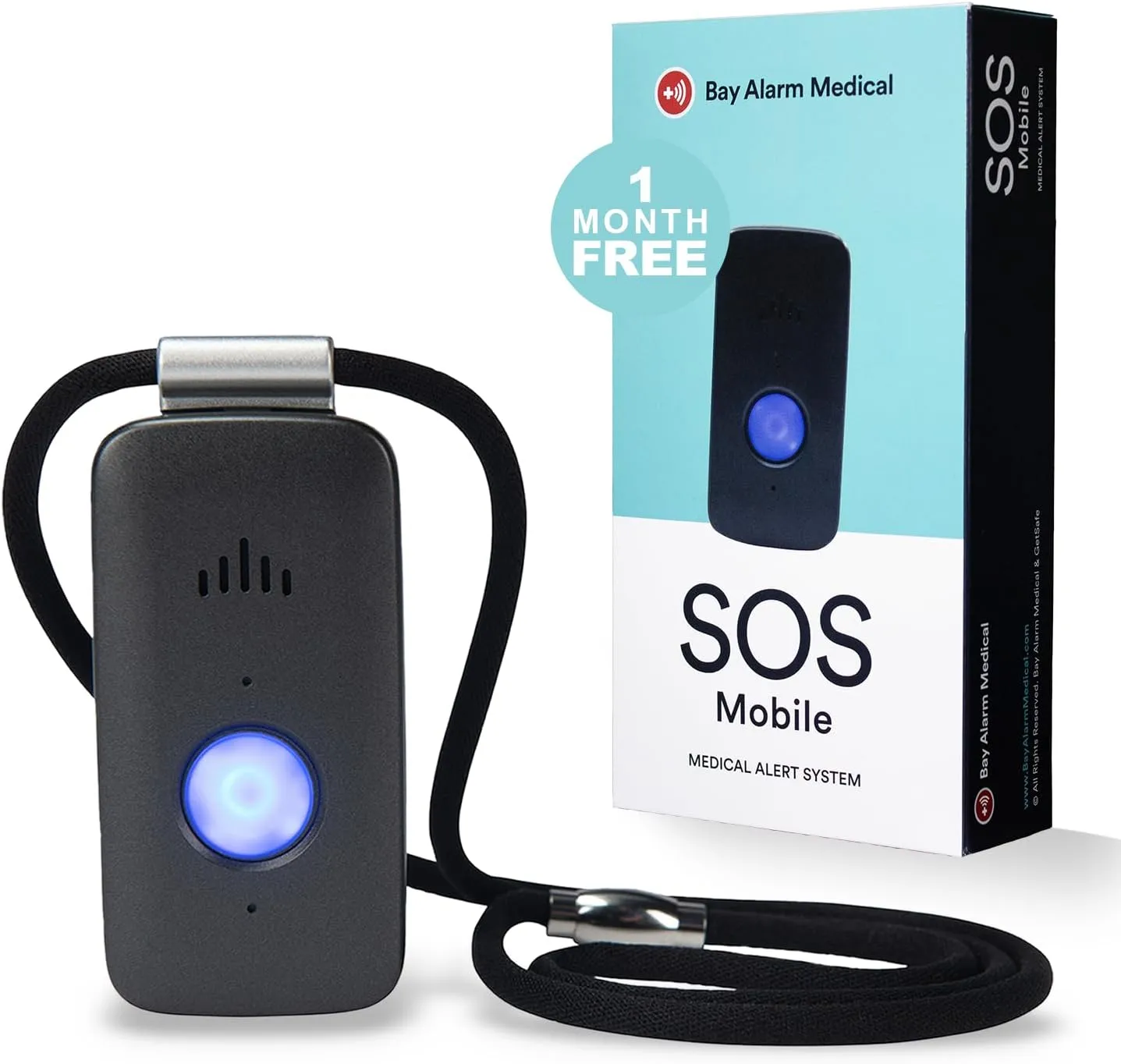SOS Mobile GPS - 24/7 Medical Alert with Optional Fall Detection for Seniors - Call to Activate - 4G GPS Medical Alert System with Elderly Tracking - Panic Button for Seniors