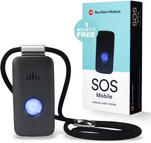 SOS Mobile GPS - 24/7 Medical Alert with Optional Fall Detection for Seniors - Call to Activate - 4G GPS Medical Alert System with Elderly Tracking - Panic Button for Seniors