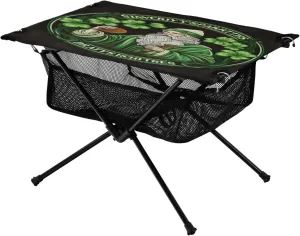St Patrick's Day Portable Folding Camping Table, Compact Lightweight Beach Table with Carrying Bag for Outdoor Picnics, BBQs, Camp