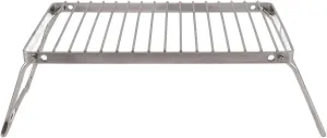 Stainless Steel Folding Camping Grate Adjustable Height Camp Fire Cooking Racks for Outdoor, Backpacking Grill