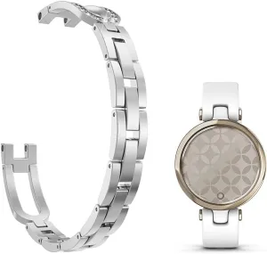 Stainless Steel Straps Compatible with Lily Smartwatch Replacement Band for Women Accessories U-style Dressy Wristband