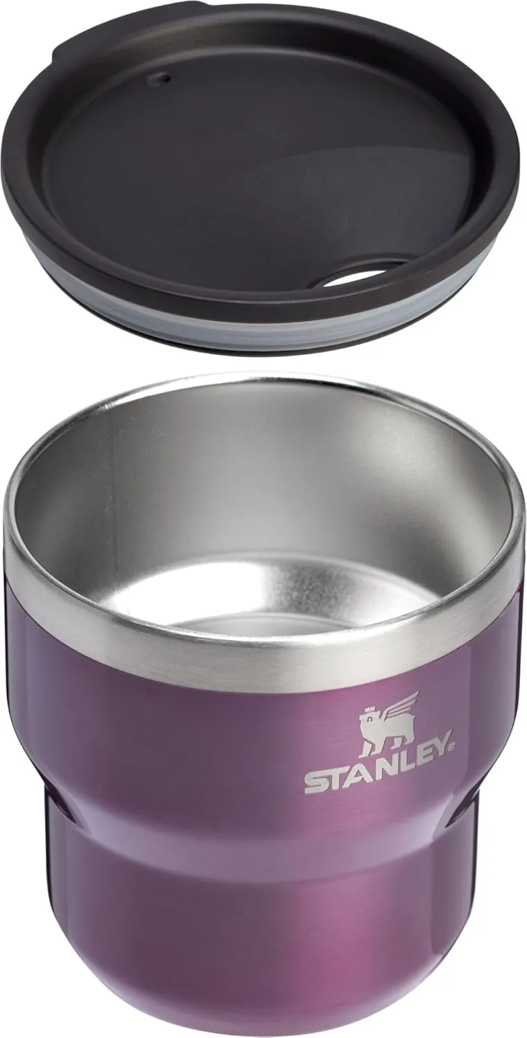 STANLEY Stay-Hot Stacking Camp Cup 10 oz | Press In Drink Through Lid | Cup for Coffee, Tea and Drinks | Insulated Stainless Steel Coffee Mug | BPA-Free